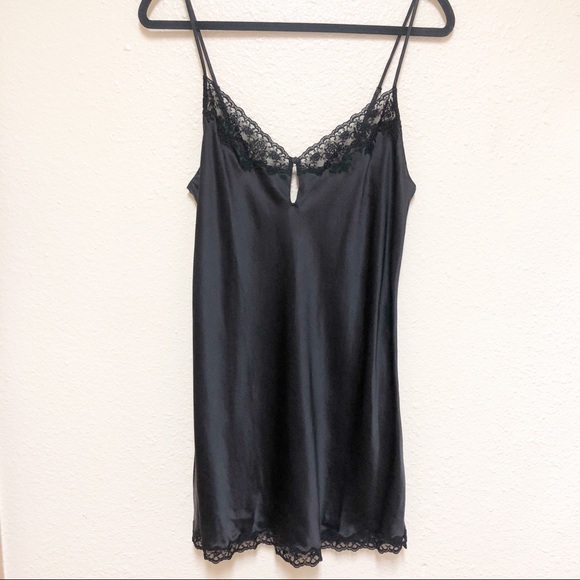 black silk night dress